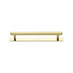 M Marcus Heritage Brass Hexagonal Design Cabinet Pull with Plate 128mm Centre to Centre